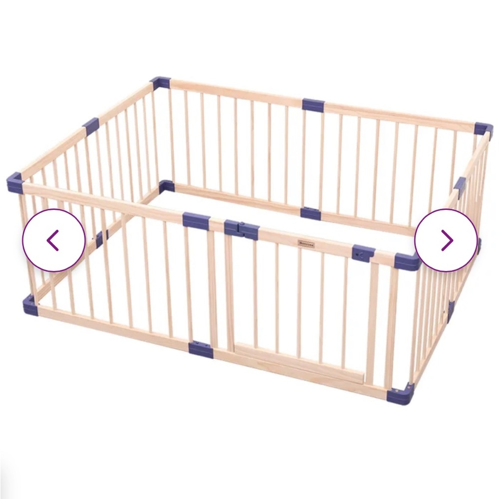 Natural Wooden Baby Playpen Safety Gate